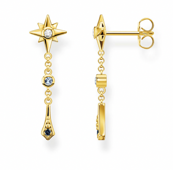 Magic Stars Star Gold Drop Stud Earrings