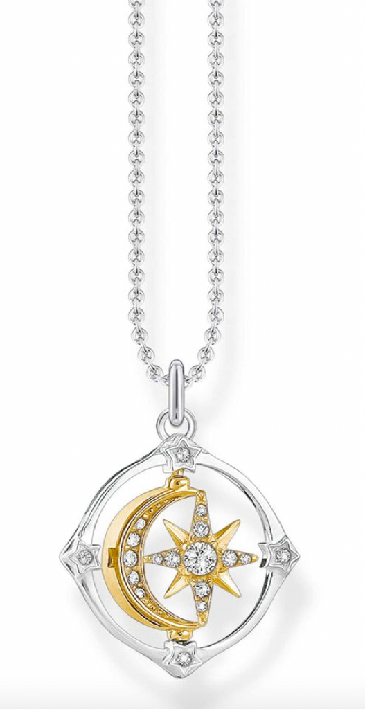 Moon & Star Pendant & Chain