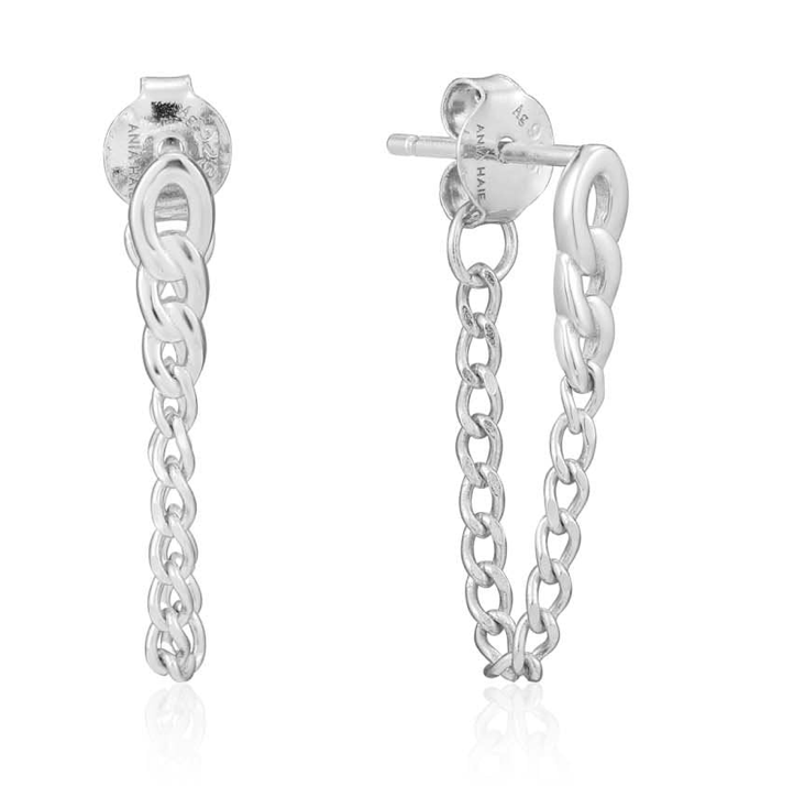 Chain Reaction - Curb Chain Stud Earrings