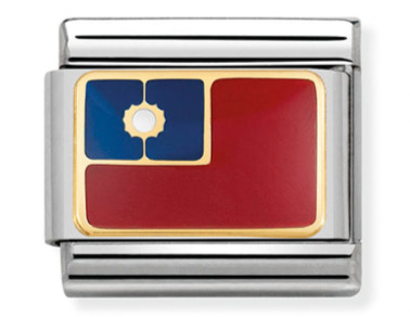 Asia Flag - Taiwan Gold Charm