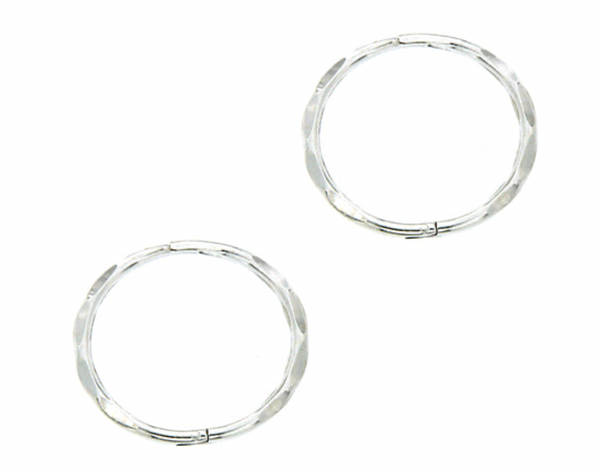 Sterling Silver Facet Sleepers