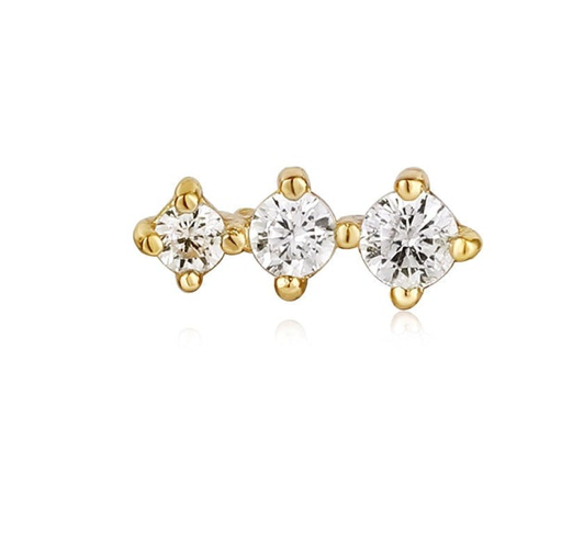 Ear Edit - Sparkle Crawler Barbell Single Earrings - 2 colours