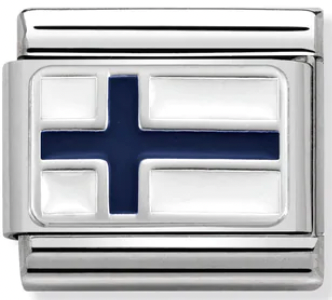 Europe Flag - Finland Silver Charm