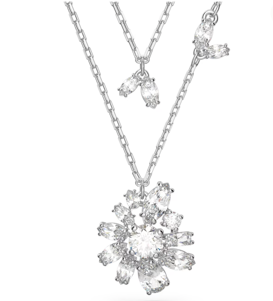 Flower Layered Gema Necklace