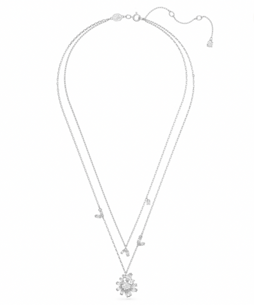 Flower Layered Gema Necklace