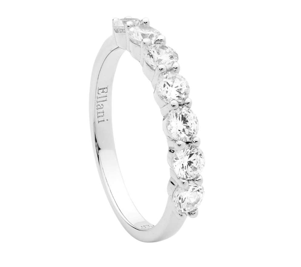 Ring - 7x3.5mm White CZ - size 7 (N1/2) - 2 colours