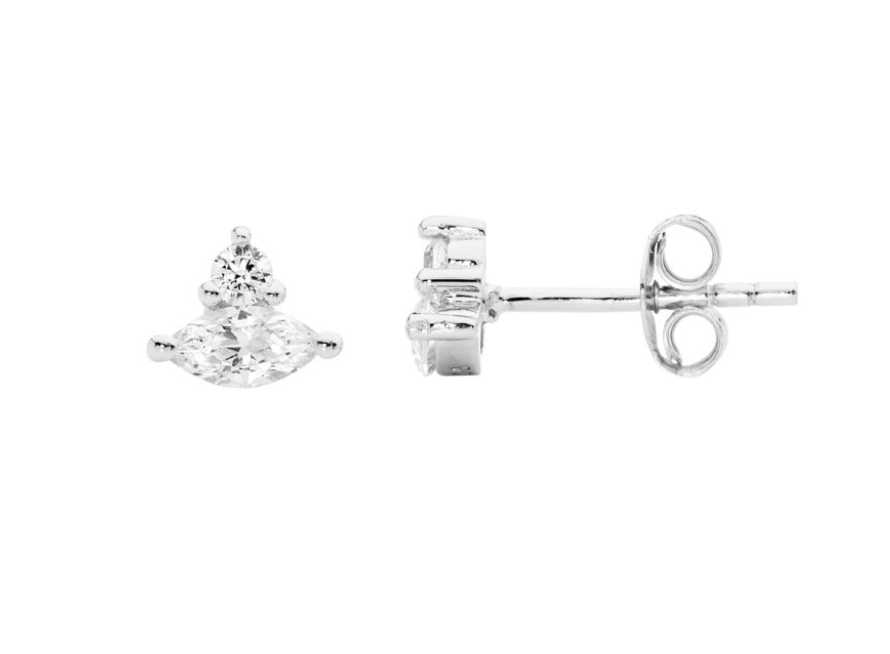 Marquise & Round Stud Earrings - 2 colours
