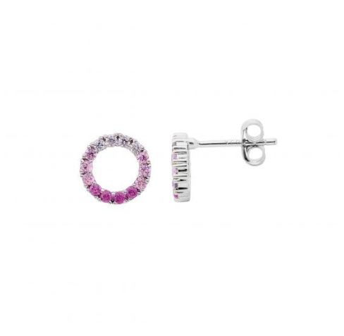 Ombre Pink Cubic Zirconia Earrings