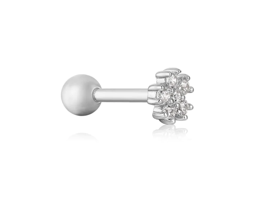 Ear Edit - Sparkle Flower Barbell Single Studs - 2 colours