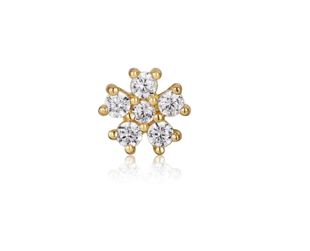 Ear Edit - Sparkle Flower Barbell Single Studs - 2 colours
