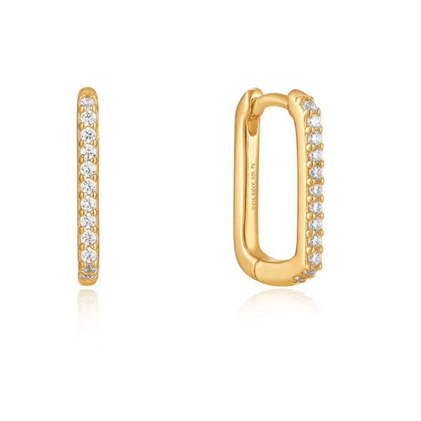 Glam Rock - Oval Gold Hoop Earrings