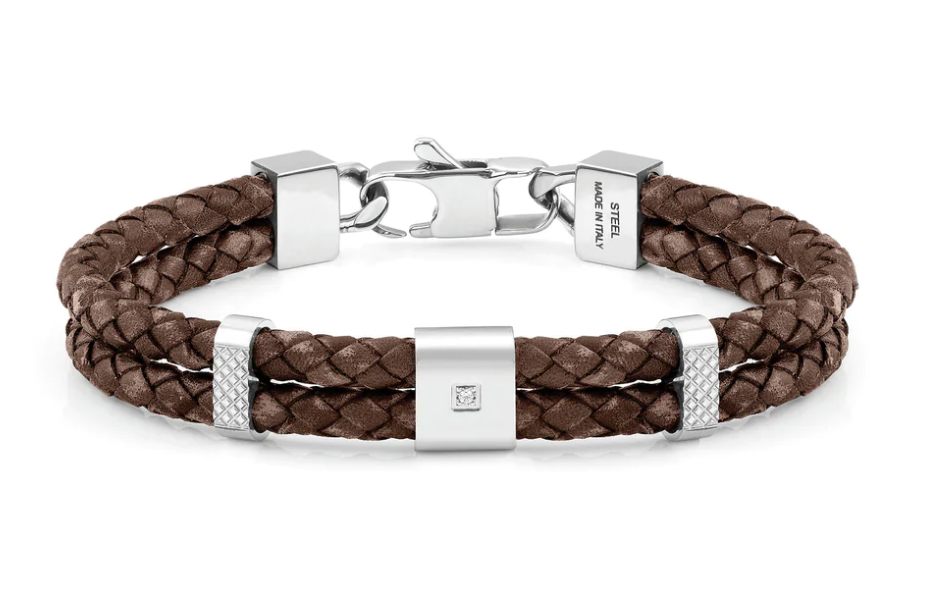 Tribe Double - Brown Leather Bracelet