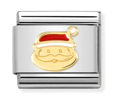 Christmas - Santa Claus with White Enamel Charm