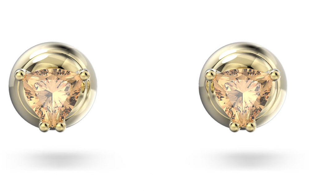 Stilla Orange Pear Cut Stud Earrings
