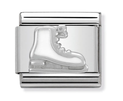 Symbol - White Ice Skating Silver Charm