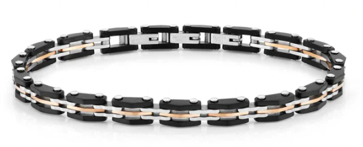 Strong Diamond Bracelet - Black/RoseGold