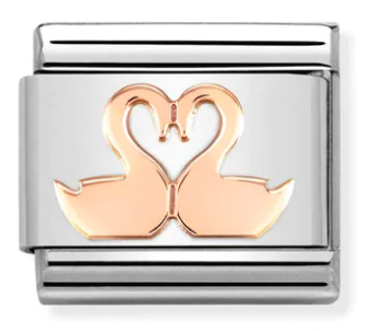 Animals - Swans Rosegold Charm