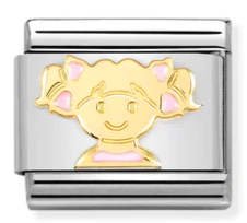 Family - Pink Girl Gold Charm