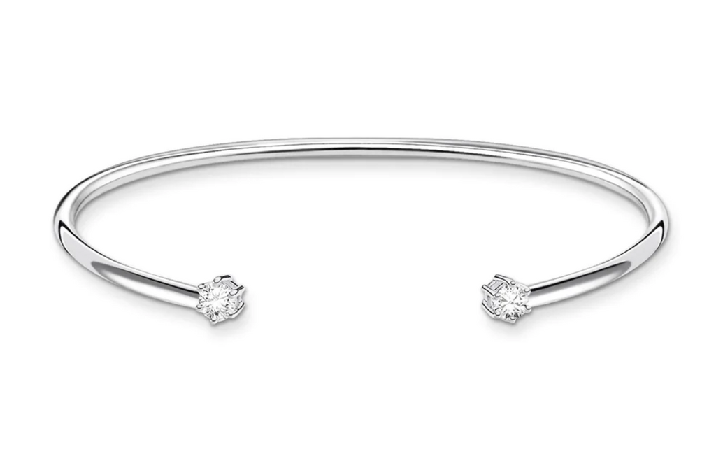 Bangle with White CZ Stone