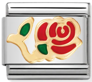 Nature - Red Rose Gold Charm