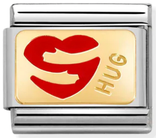 Love - Hug Heart Gold Charm
