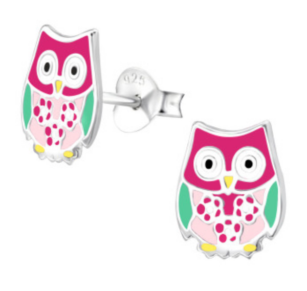 Kids Owl Stud Earrings