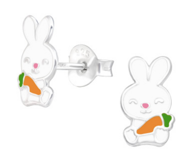 Kids Rabbit with Carrot Stud Earrings