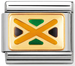 America Flag - Jamaica Gold Charm