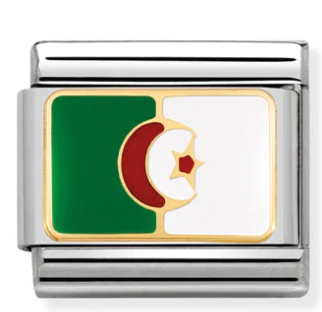 Africa Flag - Algeria Gold Charm