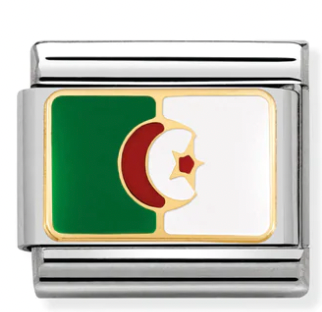 Gold Algeria Flag Charm