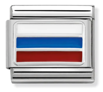 Silver Russia Flag