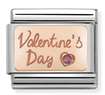 Occasion - Valentine's Day with CZ Rosegold charm
