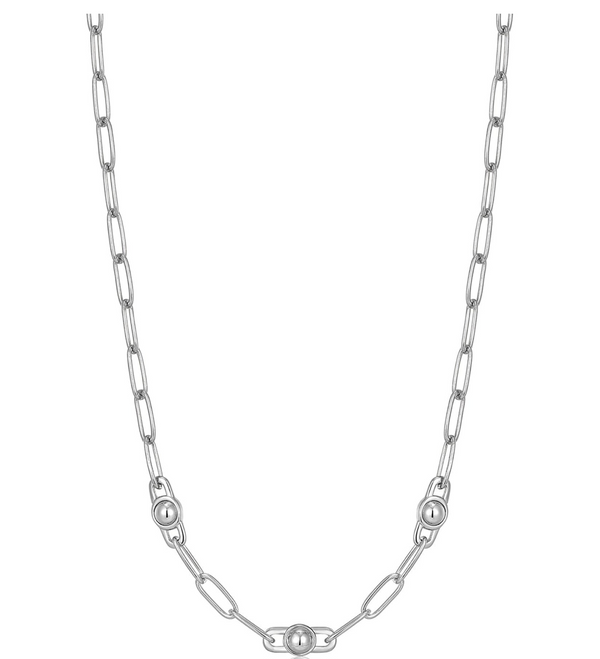 Spaced Out - Orb Link Chunky Chain Silver Necklace