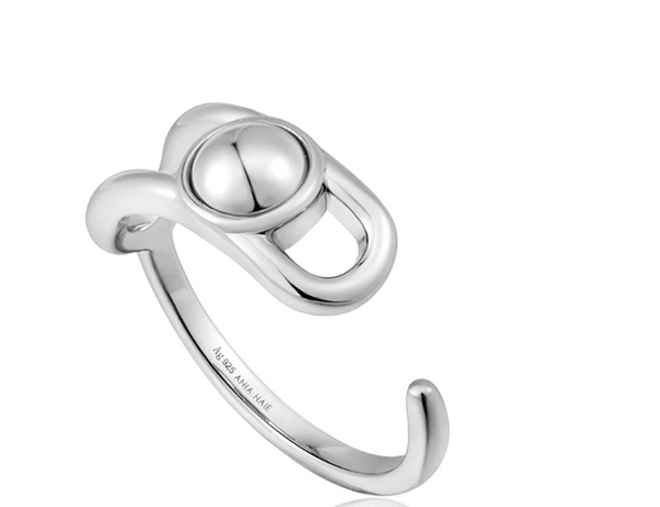 Spaced Out - Orb Claw Adjustable Silver Ring