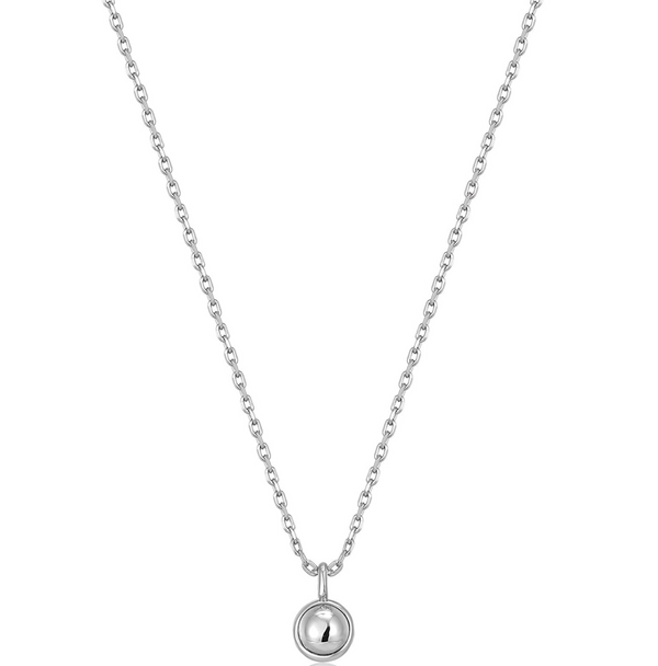 Spaced Out - Orb Drop Silver Pendant Necklace