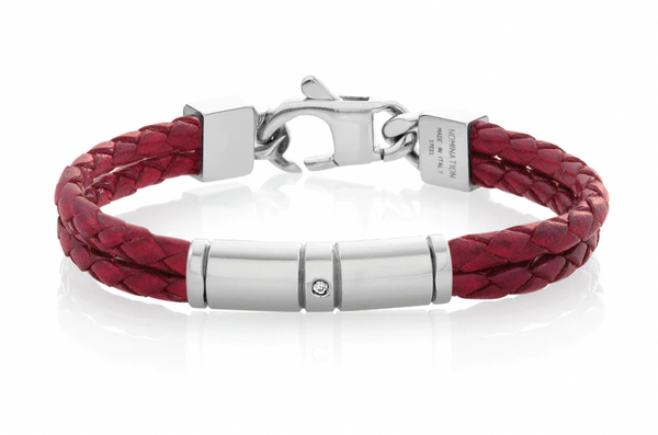 Tribe Double: Red Leather Bracelet