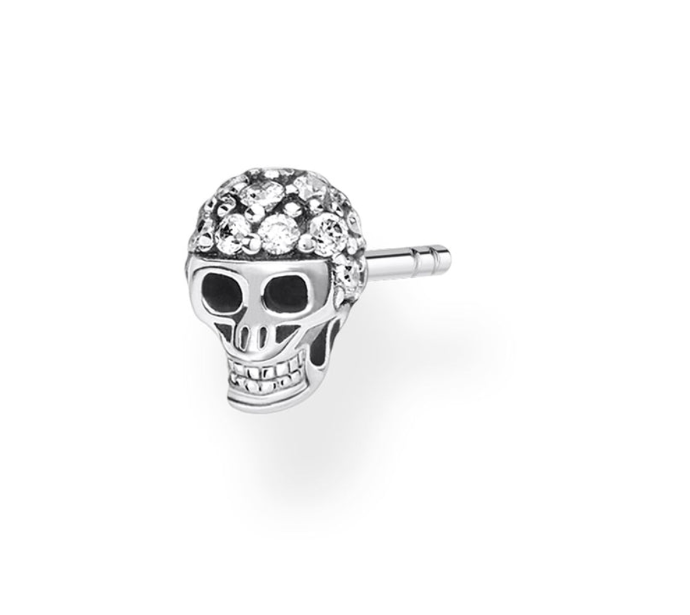 Single Skull Stud Earrings