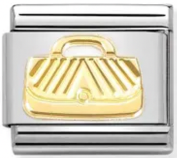 Etched Symbols - Bag Gold Charm