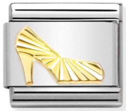 Etched Symbols - Shoe Gold Charm