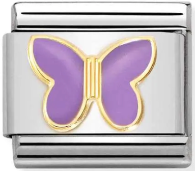 Animals - Lilac Butterfly Gold Charm