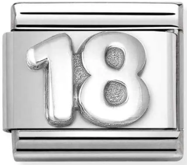 Birthday - 18th Oxidised Silver Charm