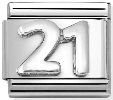 Birthday - 21st Oxidised Silver Charm
