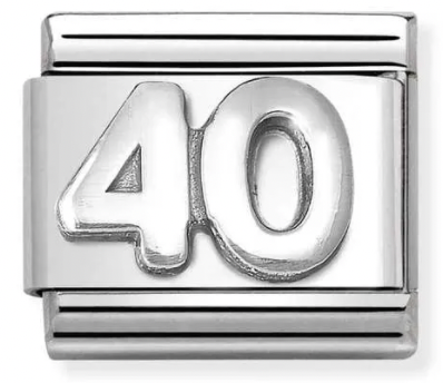 Number Oxidised 40th Silver Charm