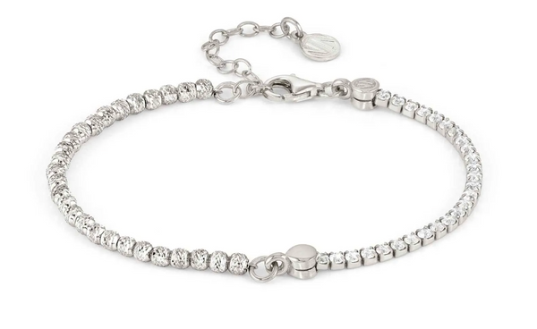 Chic & Charm Celebration: Silver Cubic Zirconia Bracelet