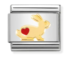 Animals -Rabbit with Heart gold charm
