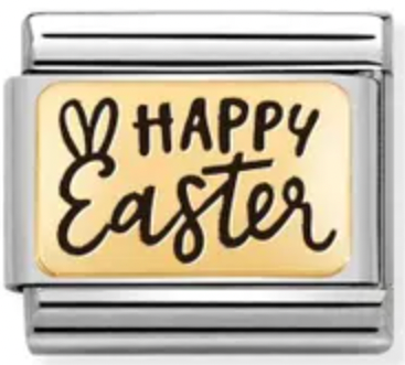 Easter - Happy Easter Gold Charm