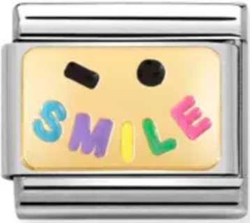 Symbols - Rainbow Smile Gold Charm