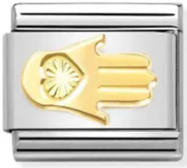 Etched Symbols - Fatima Hand Gold Charm