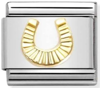 Etched Symbols - Horseshoe Gold Charm