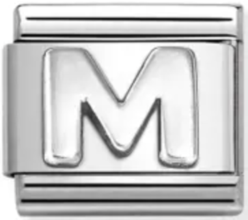Silver - Letter M Charm
